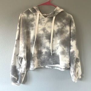 Cropped tie-dye sweatshirt (hoodie)